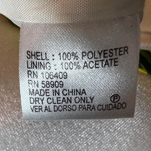 Alex Marie Sleeveless Faux Wrap Green Yellow Dress, 8 Petite - Picture 9 of 9